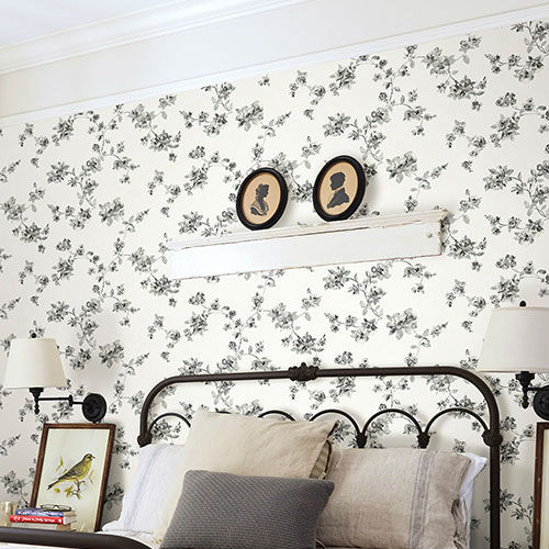 Image result for floral wallpaper room