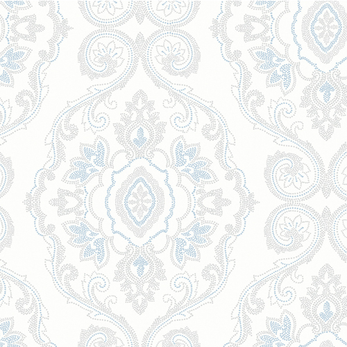  Nautical  Damask Wallpaper  by Seabrook Lelands Wallpaper 