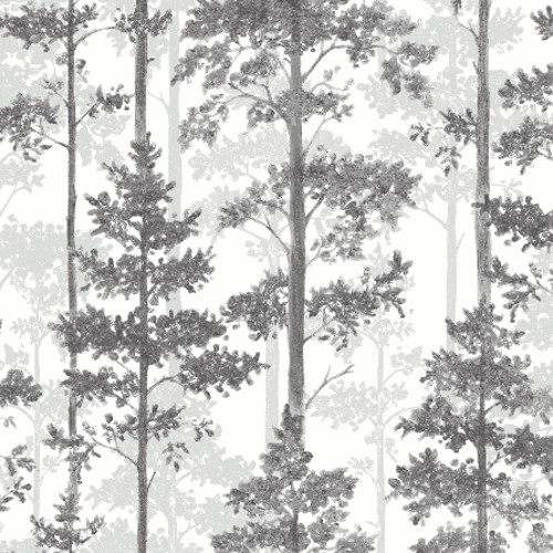 Pine Silhouette Trees Wallpaper By Brewster Lelands Wallpaper