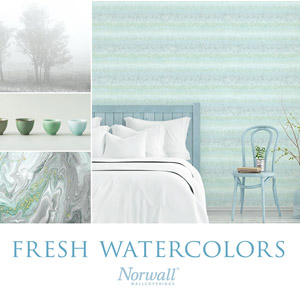 Norwall Fresh Watercolors Wallpaper Book by Patton Wallcovering