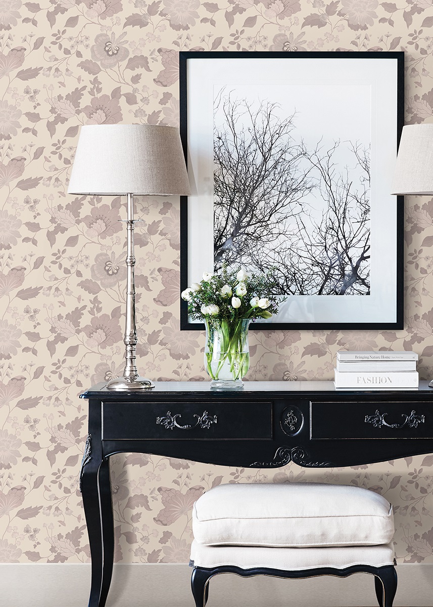 Vittoria Rose Floral Wallpaper - Leland's Wallpaper