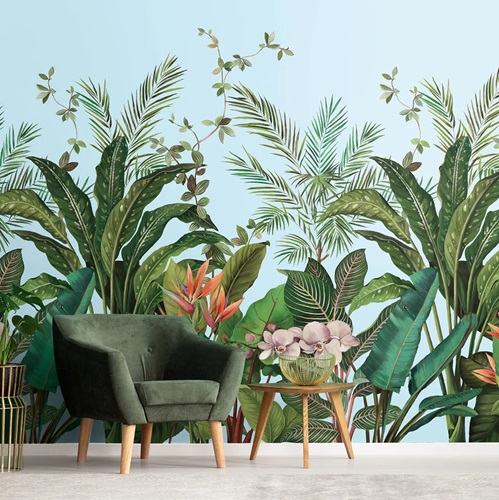 Daisy Bennett Bird of Paradise Mural - Leland's Wallpaper