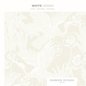 Seabrook Designs White Heron Wallpaper Book