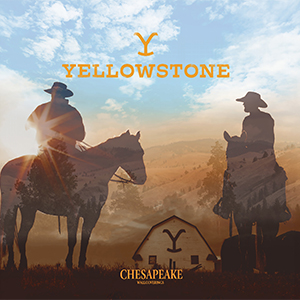 Chesapeake Wallcoverings Yellowstone Wallpaper Book from Brewster Wallcovering and York Design Group ©2024 Spike Cable Networks Inc.